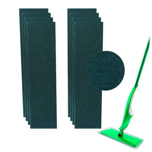 GreeSuit 18in Reusable Scrub Mop Pads: 8 Pack Washable and Scrubbing Replacement Pads Compatible with Bona, Rubbermaid and Libman Microfiber Mops