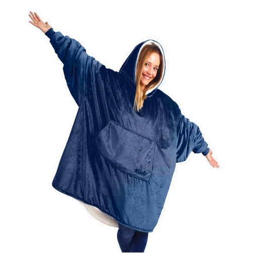 THE COMFY Original | Oversized Microfiber & Sherpa Wearable Blanket, Seen On Shark Tank, One Size Fits All