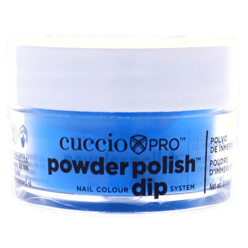 Cuccio Colour Powder Nail Polish - Lacquer For Manicure And Pedicure - Highly Pigmented Powder That Is Finely Milled - Durable Finish With A Flawless Rich Color - Easy To Apply -'Neon Blue - 0.5 Oz