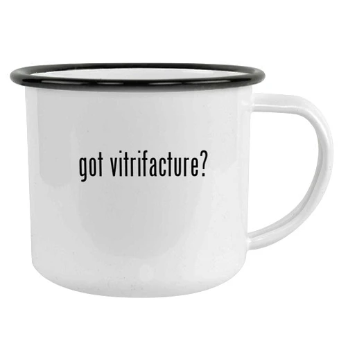 Molandra Products got vitrifacture? - 12oz Camping Mug Stainless Steel, Black