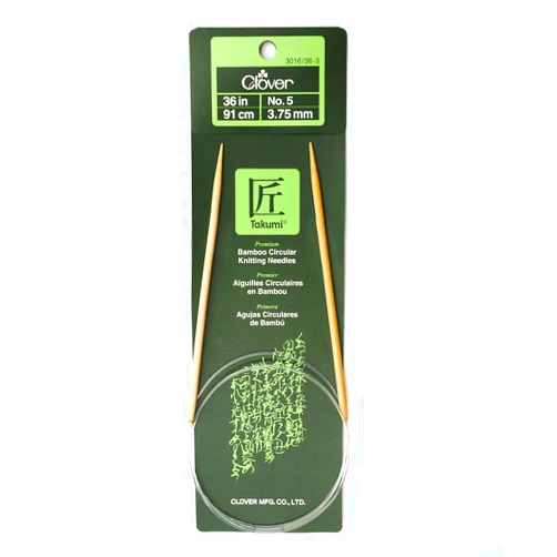 Clover 3016/36-05 Takumi Bamboo Circular 36-Inch Knitting Needles, Size 5