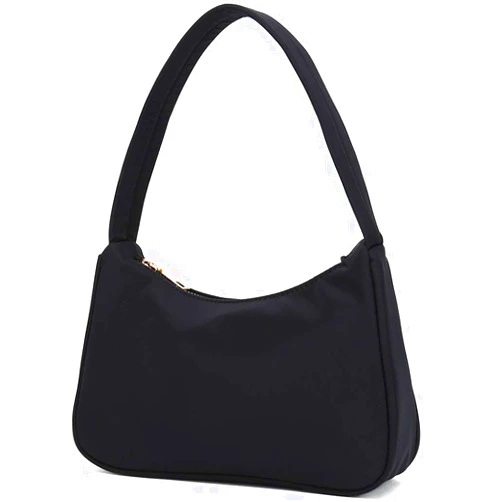 YIKOEE Small Nylon Shoulder Bags for Women Elegant Feminine Mini Handbags with Zipper Closure