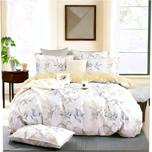 Essina Duvet Cover Set – 3 Pcs Queen Duvet Cover Set – Queen Duvet Cover and 2 Pillow Shams – 620 Thread Count – Soft Cotton Duvet Cover Queen Size – Luxurious Cotton Comforter Cover – Rainforest