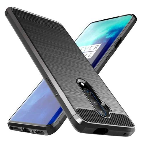 Osophter for Oneplus 7T Pro Case Shock-Absorption Flexible TPU Rubber Full-Body Protective Phone Cover for One Plus 7T Pro 5G McLaren(Black)