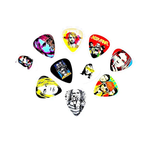 Sherpa LLC Nirvana | Kurt Cobain Guitar Picks (10 picks in a pack)