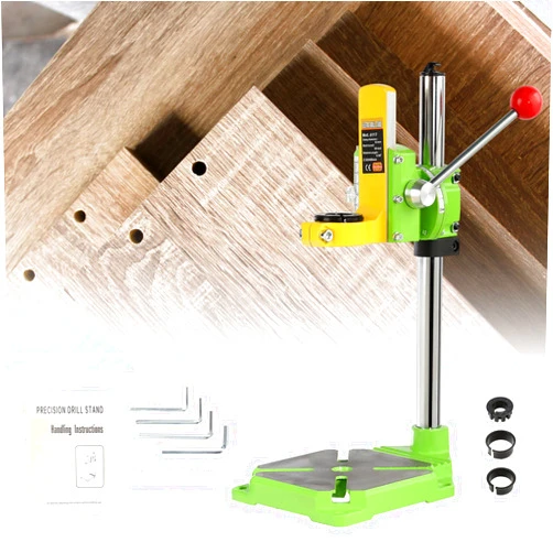 POWLAB Upgrade Floor Drill Press Stand Table with Rotary Tool, 90° Rotating Fixed Frame, Clamp for Hand Drill Benchtop Drilling Collet,Table Drill Press Kit Tool Holder for Benchtop Repair