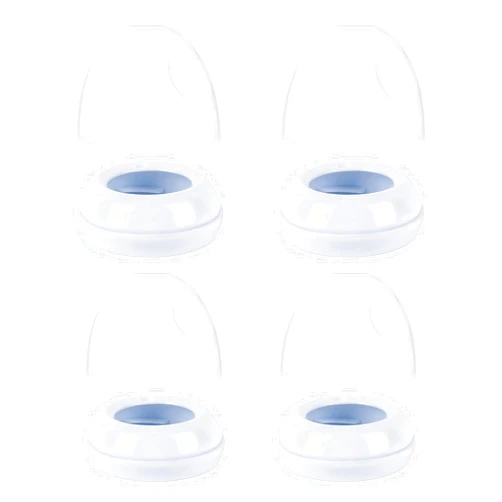 FixlyFido 4-Pack Philips Avent Bottle Rings & Caps, Replacement Screw Rings for Natural Plastic & Glass Bottles