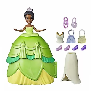Disney Princess Secret Styles Fashion Surprise Tiana, Mini Doll Playset with Extra Clothes and Accessories, Toy for Girls 4 and Up