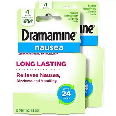 Dramamine Motion Sickness Relief Tablets (10 Tablets (Pack of 5)) 10 Count (Pack of 5)