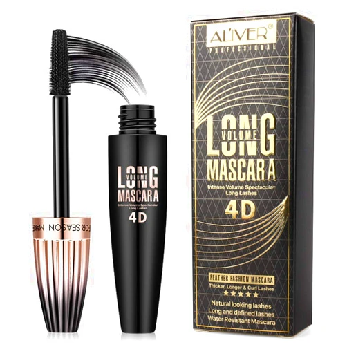 FGHJ 4D Silk Fiber Lash Mascara, Waterproof Long Lasting Mascara Black Volume and Length Natural, Exquisitely Full, Lengthening Thickening Softer Fuller Lashes Amplify Smudge-Proof Eyelash Mascara,1 Pack