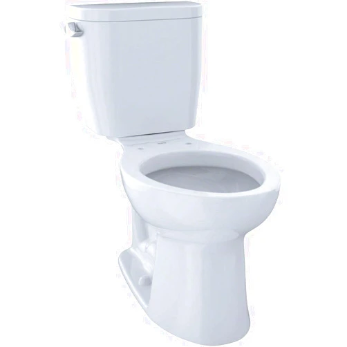 TOTO CST244EF#01 Entrada Two-Piece Elongated 1.28 GPF Universal Height Toilet, Cotton White