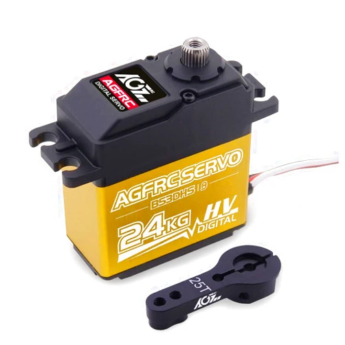 AGFRC 24KG Digital High Torque Servo Programmable Metal Gear Steering Servo for 1/10 RC Car Truck Crawler, 180 ° (B53DHS)