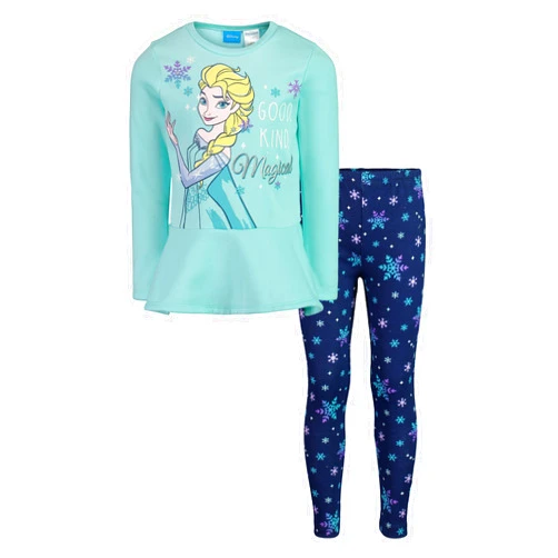 Disney Frozen Princess Anna Elsa Baby Girls Sweatshirt and Leggings Outfit Set Infant to Big Kid