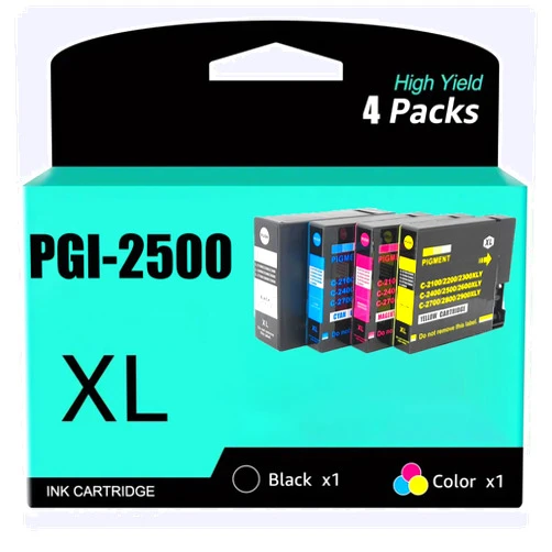 BRFWRHF PGI-2500XL Ink Cartridges Replacement for Canon PGI-2500XL Ink Cartridge Combo Pack Compatible for Canon MAXIFY IB4050 IB4150 MB5050 MB5150 MB5350 MB5450 Printers