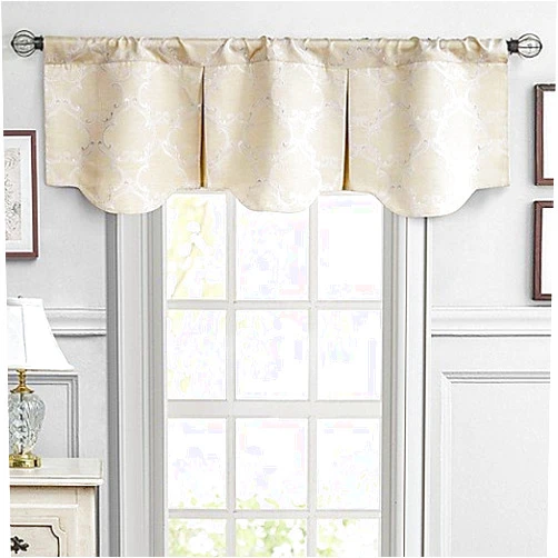 Generic Waterford Linens Colby Pleated Window Valance in Ivory