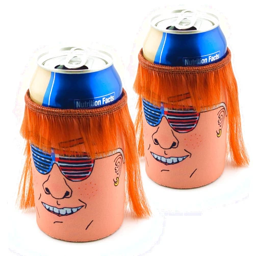 Legboot 2-Pack Mullet Coozie for 12oz Can Beer Bottle Insulator Drink Sleeve (Frat Bro x 2)