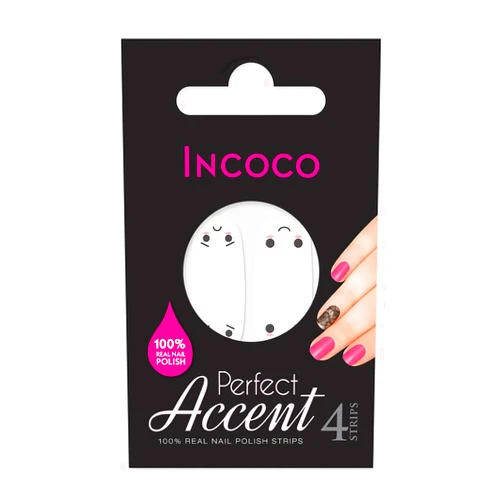 Incoco Nail Polish Strips, Making Faces Accent Nails