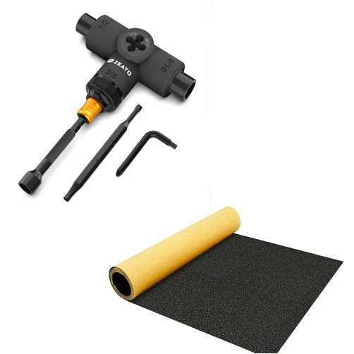 Zeato Multi-Function Skatboard Tool and Grip Tape Sandpaper Sheet