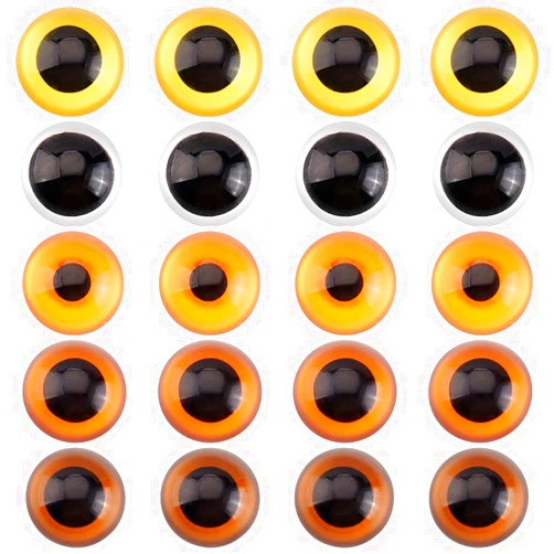 PH PandaHall 20PCS 30mm Eyes Glass Cabochon, 5 Colors Half Round Animal Eyes Dragon Owl Cat Animal Cameo Dome Tiles for DIY Craft Puppet Plush Animal Sculptures Handmade Jewelry Findings