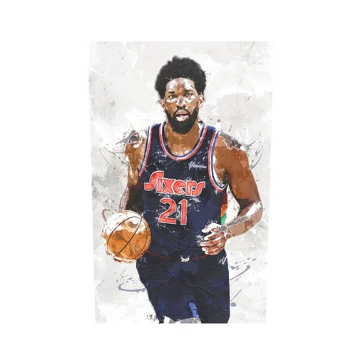 ftyswgfd Joel Embiid 1 Canvas Poster Wall Art Decor Print Picture Paintings for Living Room Bedroom Decoration Unframe: Unframe: 12x18inch(30x45cm)