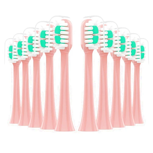 CILGEWH Replacement Toothbrush Heads 10 Pack for AquaSonic icon Electric Toothbrush,Blush
