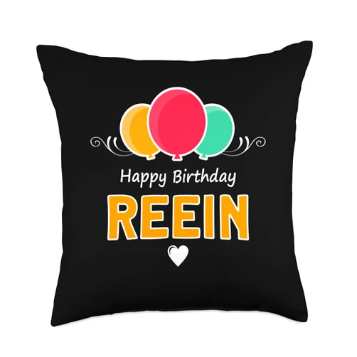 Reein name saying for birthday Happy Birthday saying Reein Throw Pillow
