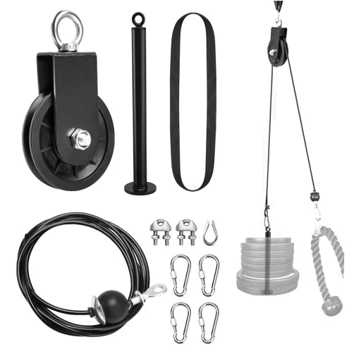 Eapele Fitness Pulley Cable System for Weight Lifting, Lat Pull Down, Weight Training, Biceps Curl, Triceps Pull Down, Row, Fly