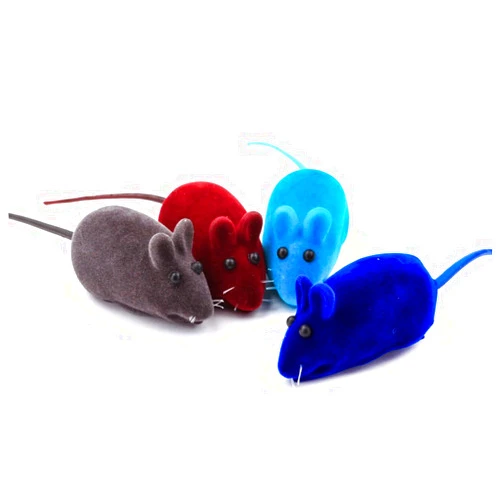 Gerrit Dog Cat Playing Toy Squeak Noise Toy Lovely Rat Toy Mice False Mouse 4PCS Multi-Colors