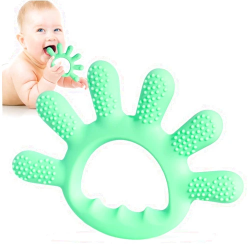 MOTREE Baby Silicone Teething Toys, Food Grade Teethers for Babies 0-6 Months|6-12 Months, Fingers Teething Relief Infant Chew Toys, 3 4 5 Month Old Developmental Baby Boy Girl Toys Gifts