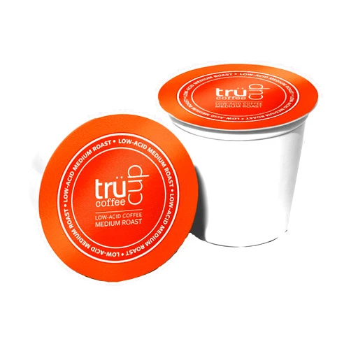 TRUCUP trücup Low Acid Coffee - Medium Roast - 48 Count Single Serve Recyclable Coffee Pods- Smooth, Medium Roast- Can Be Gentle on the Stomach (Medium, 48)