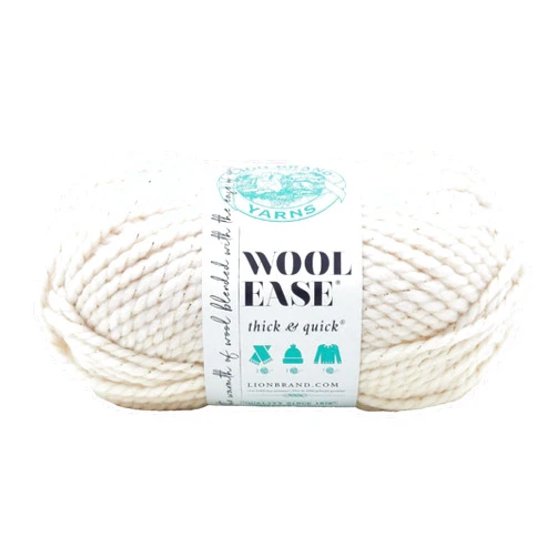 Lion Brand Yarn Wool-Ease Thick & Quick Yarn, Soft and Bulky Yarn for Knitting, Crocheting, and Crafting, 1 Skein, Starlight