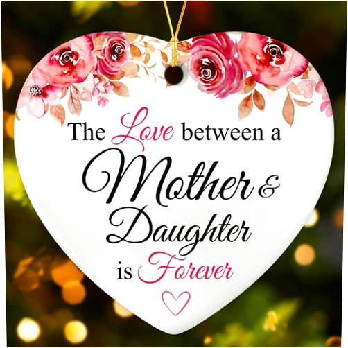 NewEleven Mothers Day Gifts for Mom from Daughter, Daughter Gifts from Mom, Gifts for Mom, Mom Gifts, Birthday Gifts for Mom, Mother Gifts - The Love Between Mother and Daughter - Christmas Ornaments
