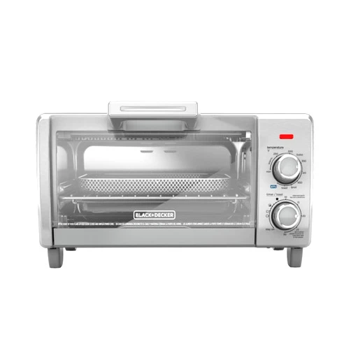 BLACK+DECKER 4-Slice Crisp 'N Bake Air Fry Toaster Oven, TO1787SS, 5 Cooking Functions, 30 Minute Timer, Stainless Steel