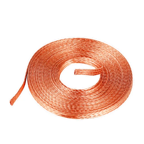 KWOKWEI 20FT Flat Copper Braid Cable, 3/8
