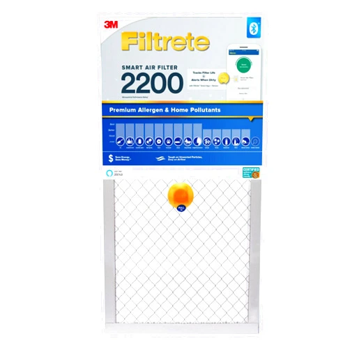 Filtrete 14x20x1 Smart Air Filter, MPR 2200 MERV 13, 1-Inch Premium Allergen & Home Pollutant Air Filters for AC and Furnace, 2 Filters