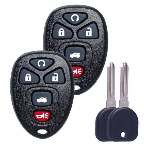 SUPALAND Key Fob Keyless Entry Transponder Ignition Key Fits for Chevy Impala Buick Lucerne Cadillac DTS 2006 2007 2008 2009 2010 2011 2012 2013 / for Chevrolet Monte Carlo Remote Control Replacement OUC60270