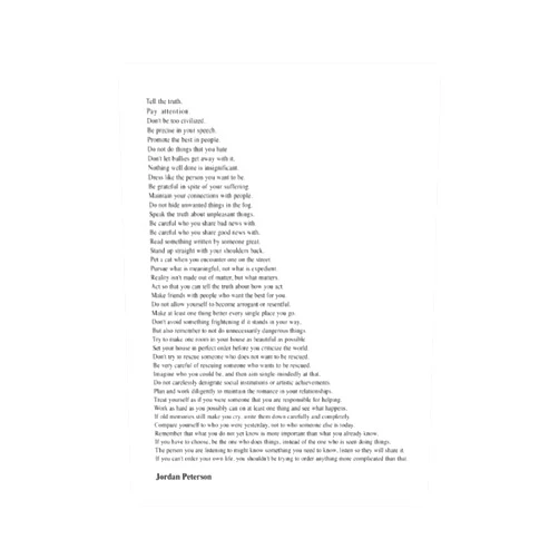 yyone Famous Scenery Wrapped Canvas Jordan Peterson Quotes On Canvas Modern Wall Art Decor Wooden Framed 16