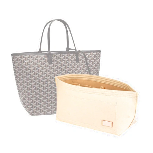 Jiesinlov Purse Organizer Insert for Handbags,Felt Bag Organizers Suitable for GOYARD Saint Louis PM (Beige)