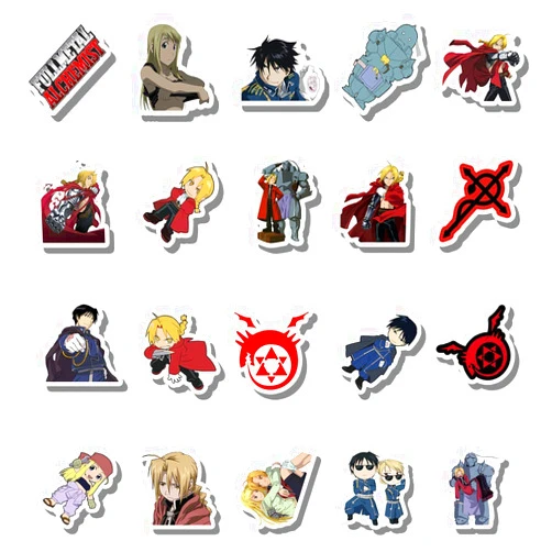 Generic 20 PCS Stickers Pack Full Aesthetic Metal Vinyl Alchemist Colorful Waterproof for Water Bottle Laptop Scrapbooking Luggage Guitar Skateboard