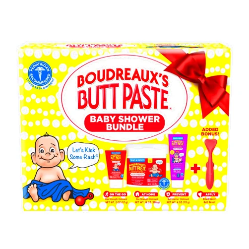 Boudreaux's Butt Paste Baby Shower Bundle, Baby Diaper Rash Cream Ointments & Applicator Kit
