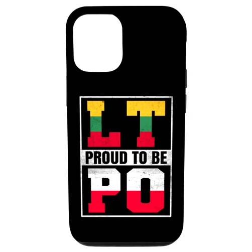Proud to be Polish Lithuanian iPhone 14 Pro Proud Polish Lithuanian Mix Polska and Lithuania Heritage Case