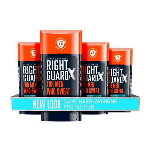 Right Guard Xtreme Defense Invisible Solid Antiperspirant & Deodorant, Arctic Refresh Scent | 5-in-1 Protection for Men | 72-Hour Odor Control, 2.6 oz. (4 count)