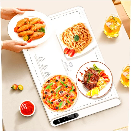 MoKasi Electric Warming Tray Food Warmer: Hot Plate Mat for Parties Buffet Portable Heating Pad Silicone Tempmaster Adjustable Warmers Trays Keep Warm Birthday Christmas Kitchen Gifts for Women