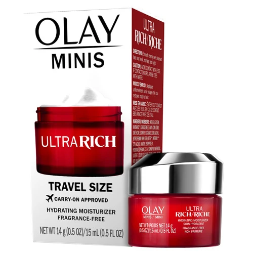 Olay Regenerist Ultra Rich Face Moisturizer, Fragrance-Free, Trial Size, 0.5 oz