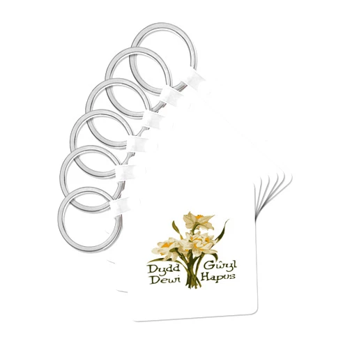3dRose, Happy St Davids Day Artistic Bouquet Of March Daffodils, Key Chain