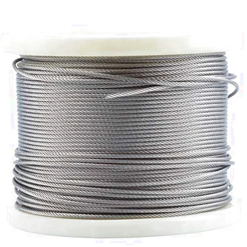 Deck Man 1/8 inch T316 Stainless Steel Wire Rope for Cable Railing, Marine Grade (Silver, 200FT)