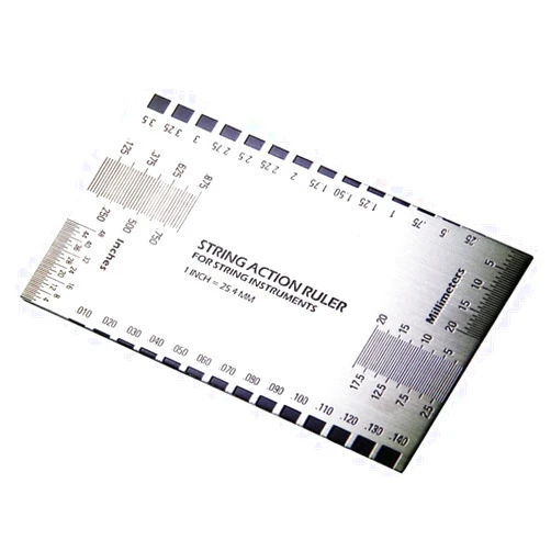 Fematin String Action Gauge Ruler, Guitar Height Gauge Set Up Tool for Electric Bass and Acoustic Guitar