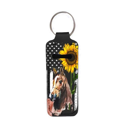 Suobstales Chapstick Holder Keychain Clip-on Sleeve Chap Stick Pouch Lip Balm Holsteror Lipstick Tracker Safeguard