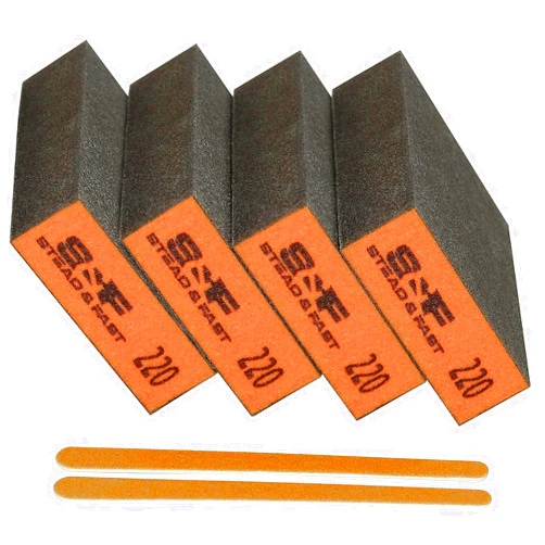 S&F STEAD & FAST Sanding Sponge 220 Grit 4 Pcs, Coarse Medium Fine Sanding Block, Sander Sponges for Drywall Metal, Sandpaper Sponge Sanding Blocks for Wood by S&F STEAD & FAST