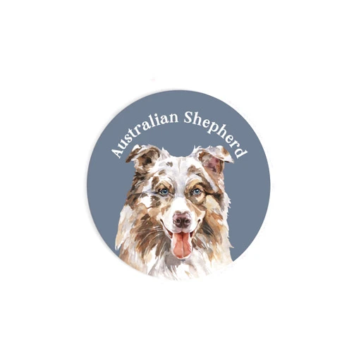 P. Graham Dunn Australian Shepherd Grey White 2.75 x 2.75 Ceramic Car Coasters Pack of 2